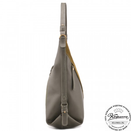  Женская кожаная сумка "Эмилия" (хаки)